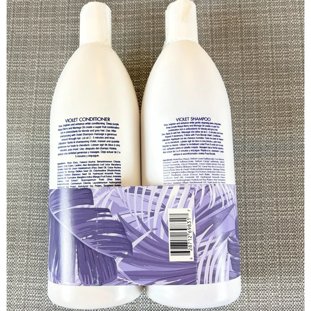 Jumbo Surface Violet Shampoo and Conditioner Duo Liter Set Purple Toning 33.8oz